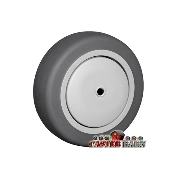 5"x1-1/4" Gray Thermo Rubber (Non Marking) Wheel, 300 LBS Capacity